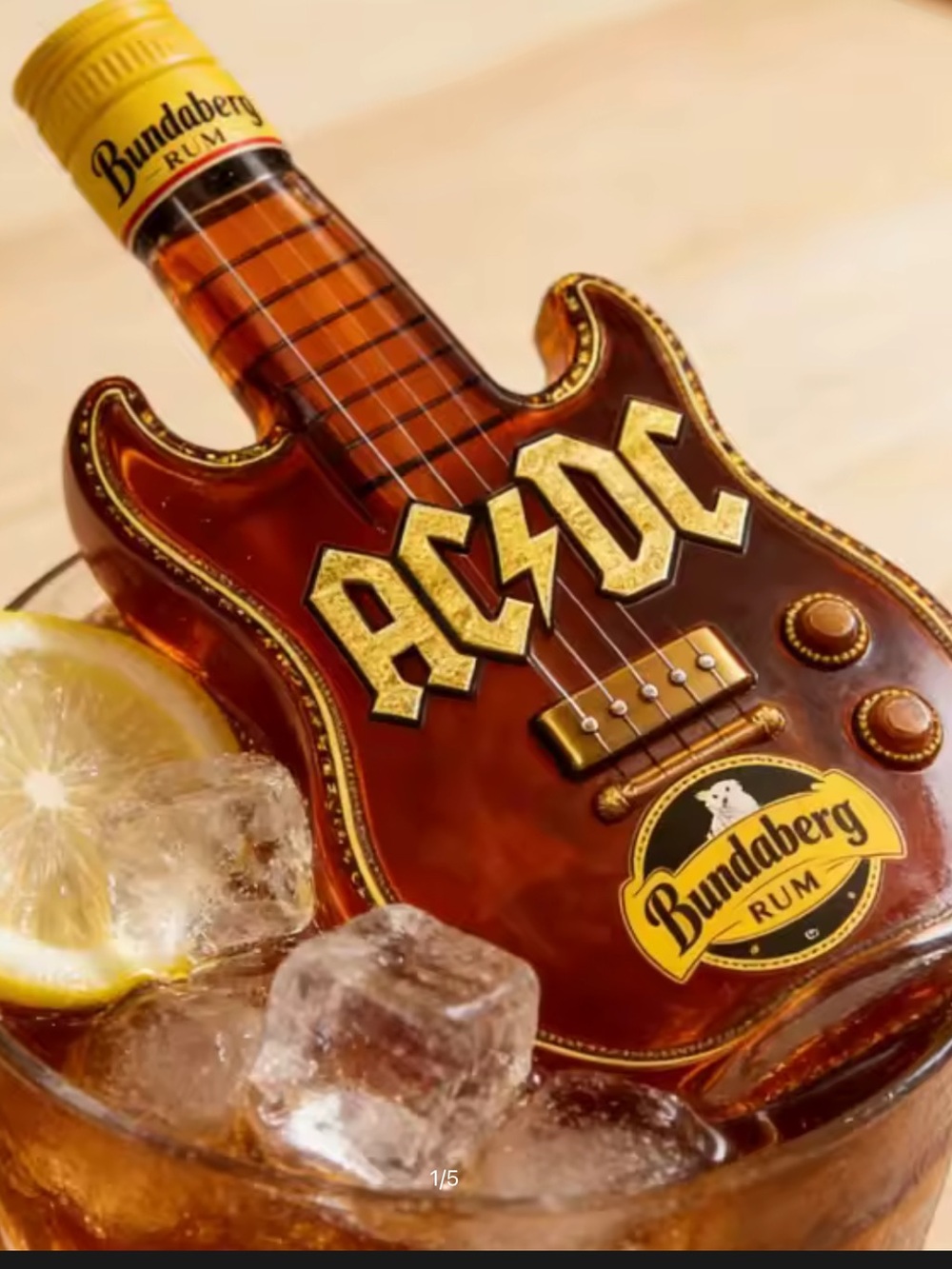 AC/DC Guitar Bottle  Decanter - Picture 3 of 12